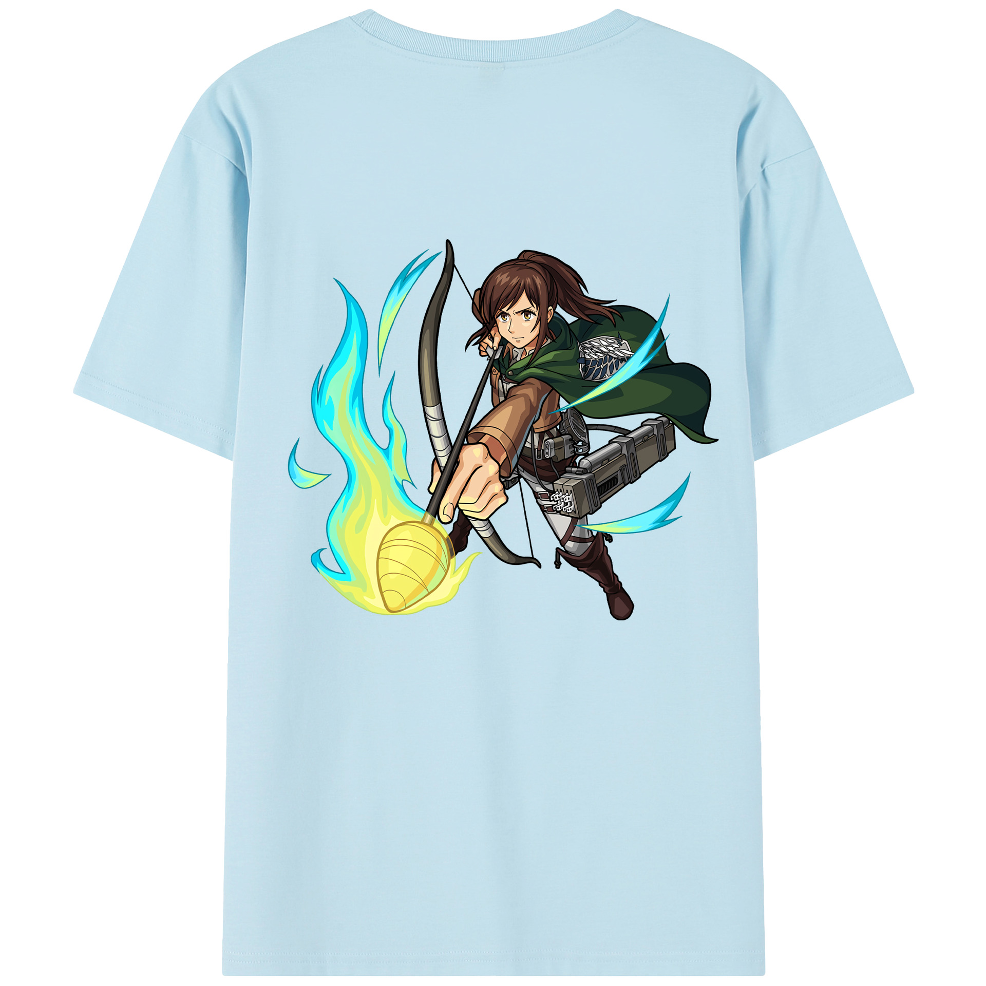 （画像用） 進撃の巨人 サシャ·ブラウス Attack on Titan Sasha Blaus 綿100％半袖Tシャツ（背面プリント）